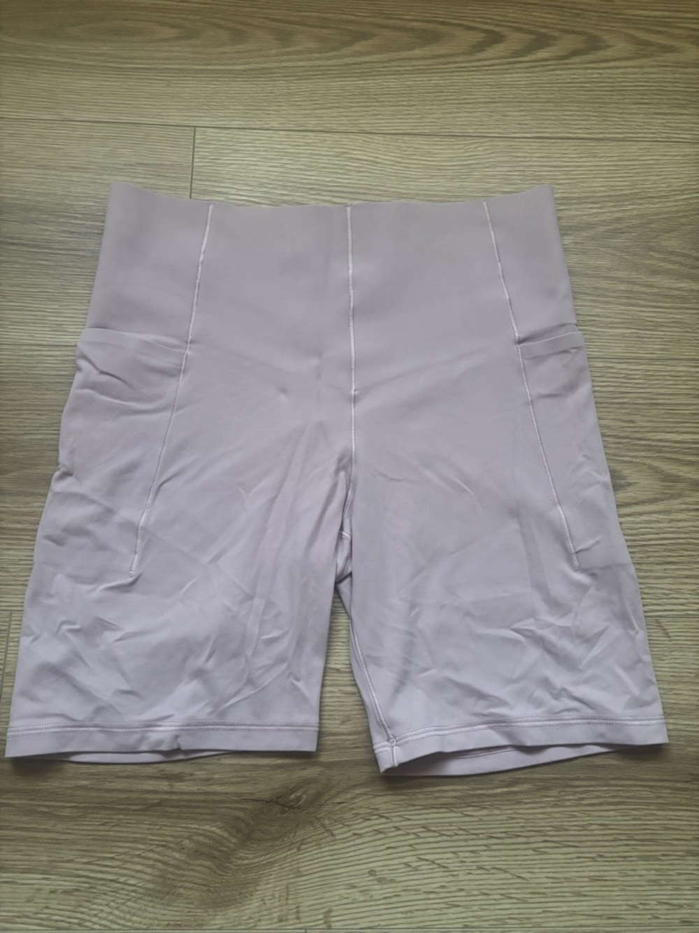 Aerie-High-Rise Bike Shorts with Side Pockets - Light Mauve